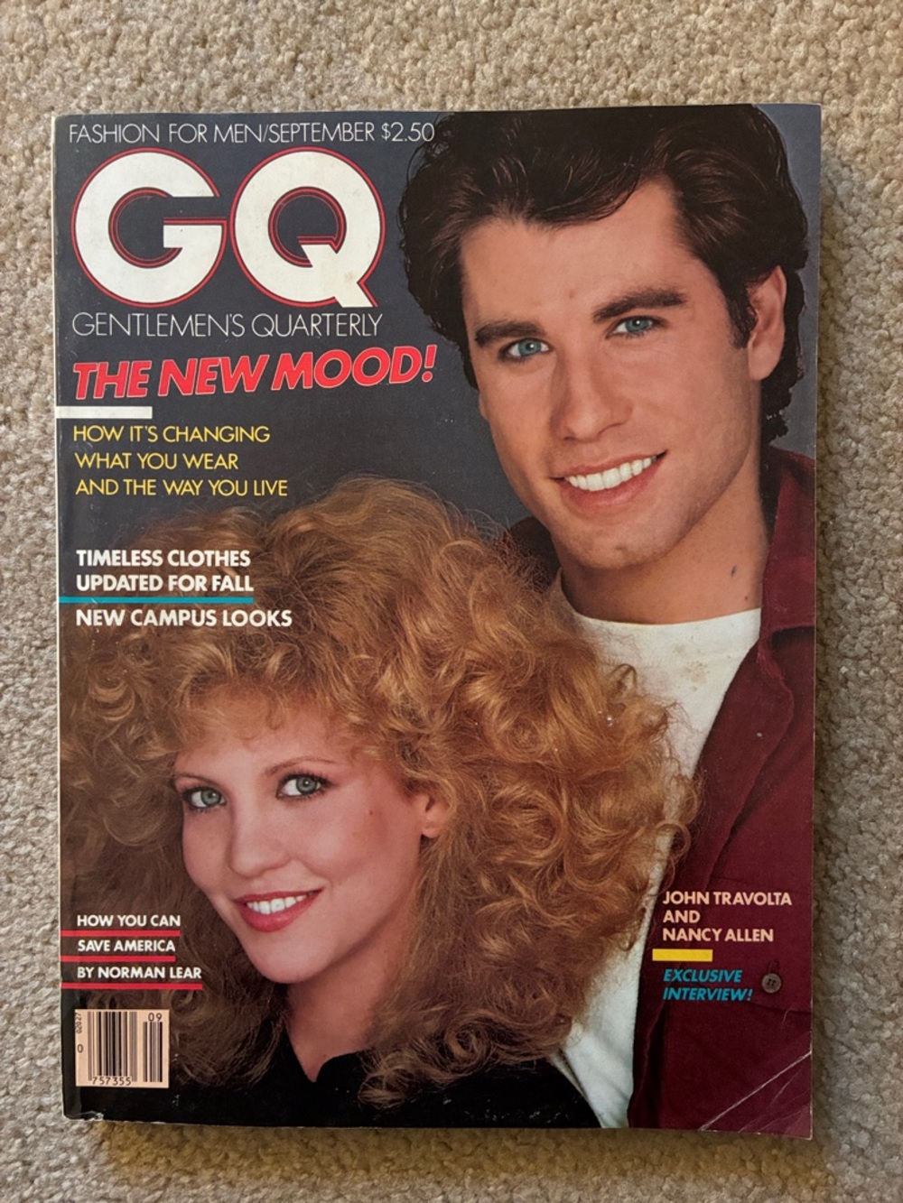 GQ Gentlemen's Quarterly Magazine - September 1981 - Featuring John Travolta